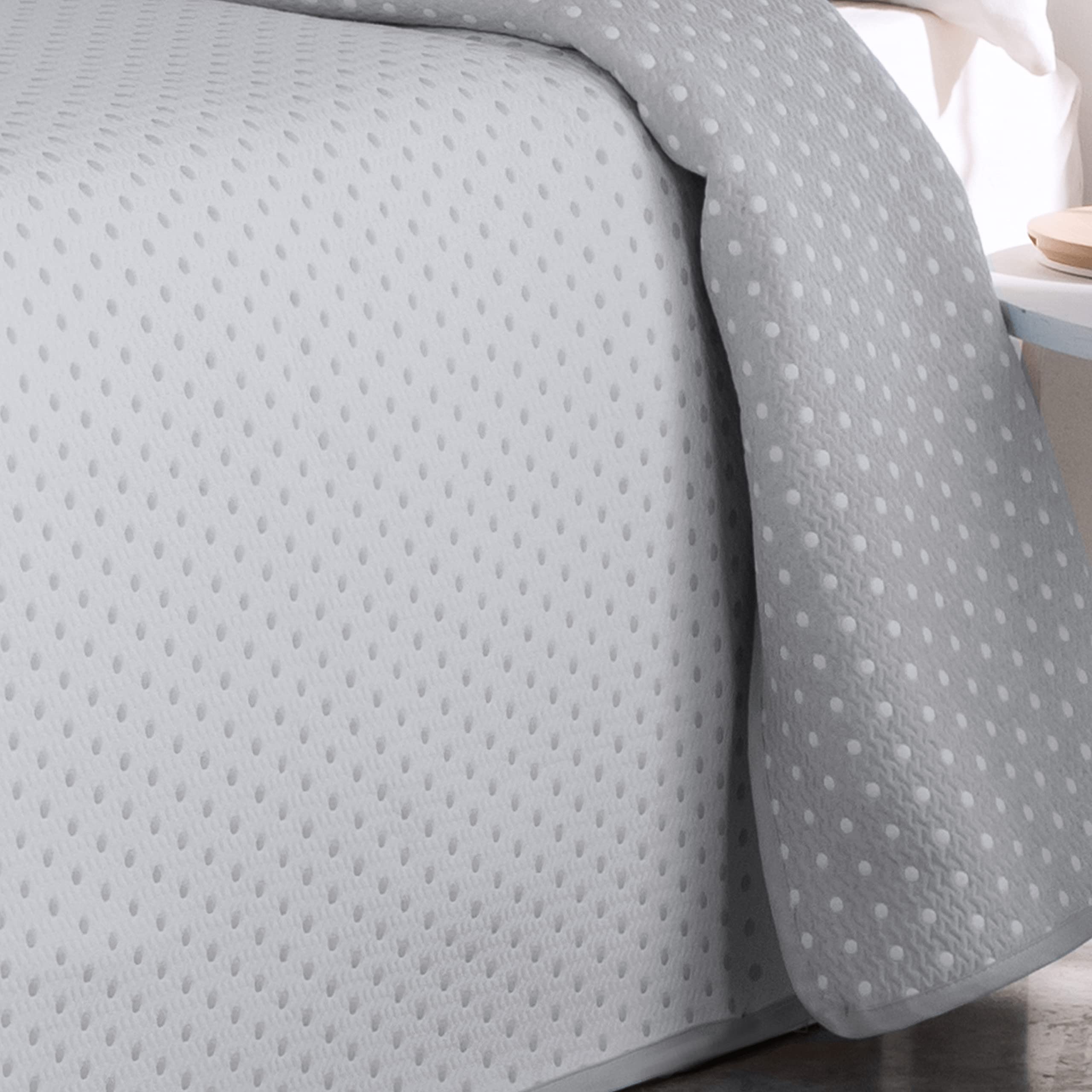 VIALMAN Colcha Bouti Ligera Sofia 26 para Cama de Matrimonio de 180 cm y de 200 cm | Tamaño Colcha 270 x 270 cm, Color Gris