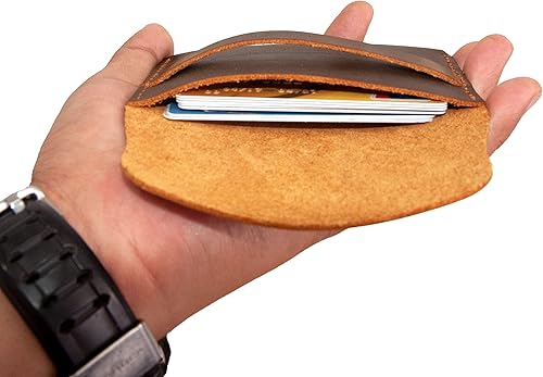 Miniatura 3 de Titular de la tarjeta de cuero personalizado, Tarjetero minimalista personalizado, Titular de la tarjeta de crédito, Regalo delgado del titular de