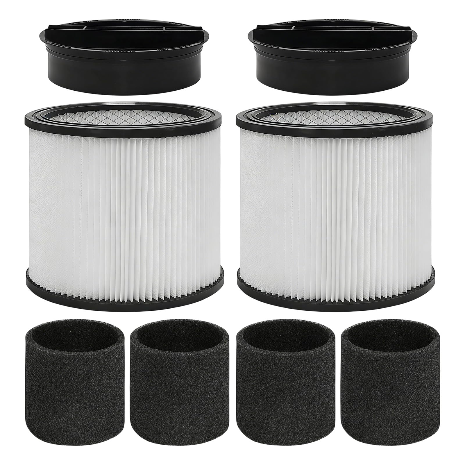 Aqvjd 90304 Vacuum Cleaners Replacement Wet Dry Vacuum Filter Cartridge for Captures Pet Lint and Debris Wet Dry Filter Cartridge