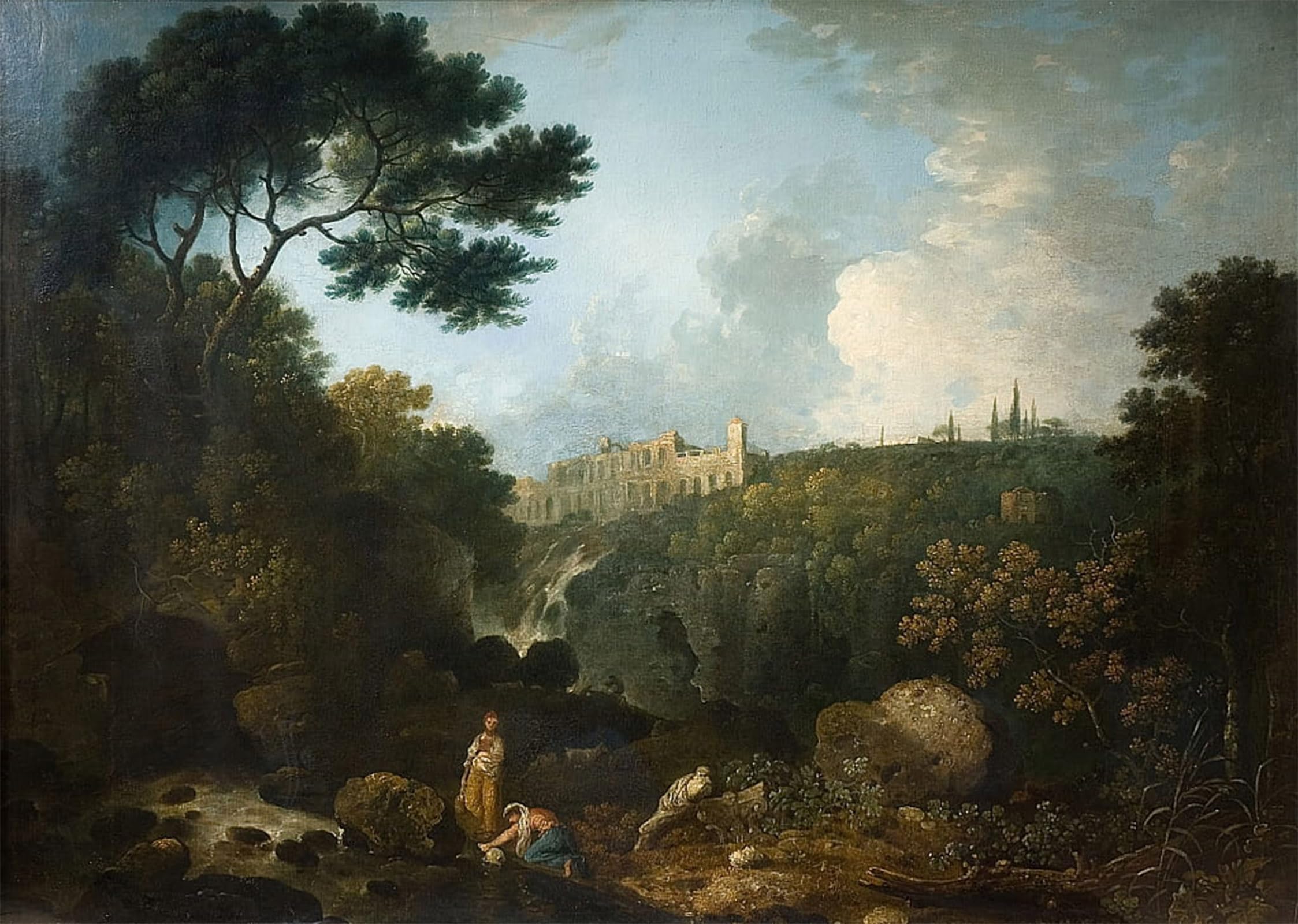 ARTXLXXBN Famous Prints Artwork Pictures Poster Painting Art Tivoli the Villa of Maecenas by Famous Artist Artwork Landscape Pictures for Home Decor 60x90cm
