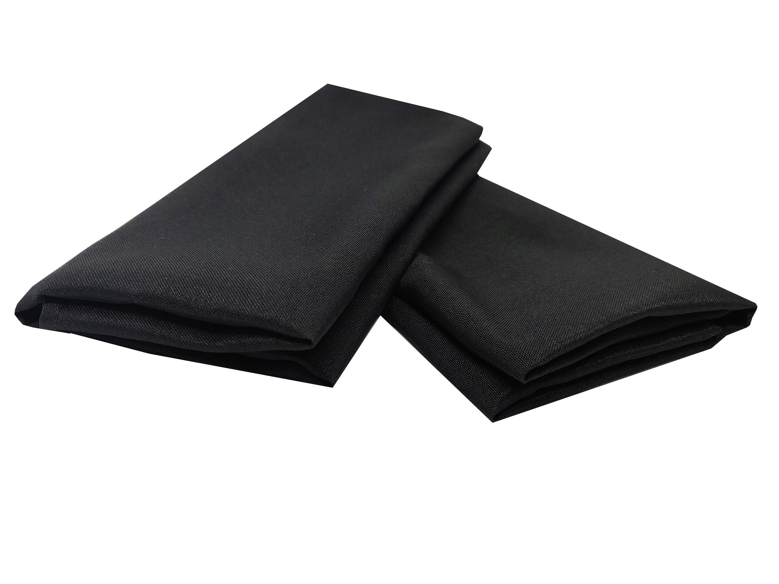 10 pcs Square Polyester Tablecloth Napkins 19'' x 19'' (48cm x 48cm) For Wedding Dinner Restaurant Xmas (Black)