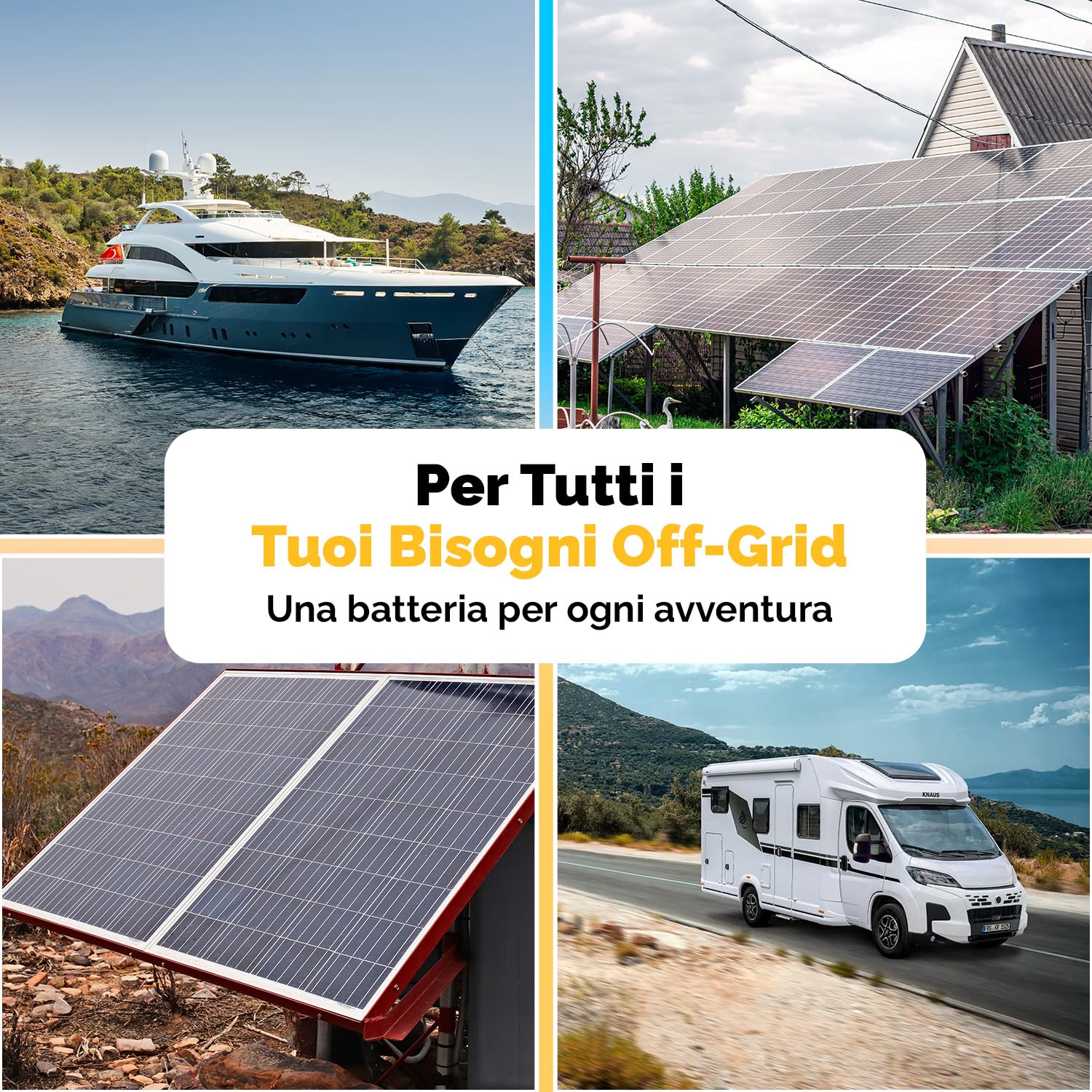Electronicx GEL Solar Edition 100Ah 12V Batteria di alimentazione – Batteria GEL 100 Ah 12 V Deep Cycle – senza manutenzione, sigillata, per uso interno – 353 × 175 × 190 mm