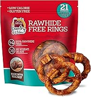 Country Kitchen Rawhide-Free Beef Ring Dog Chews - Real Beef, Gluten-Free, Highly Digestible, Long-Lasting, 21 Count