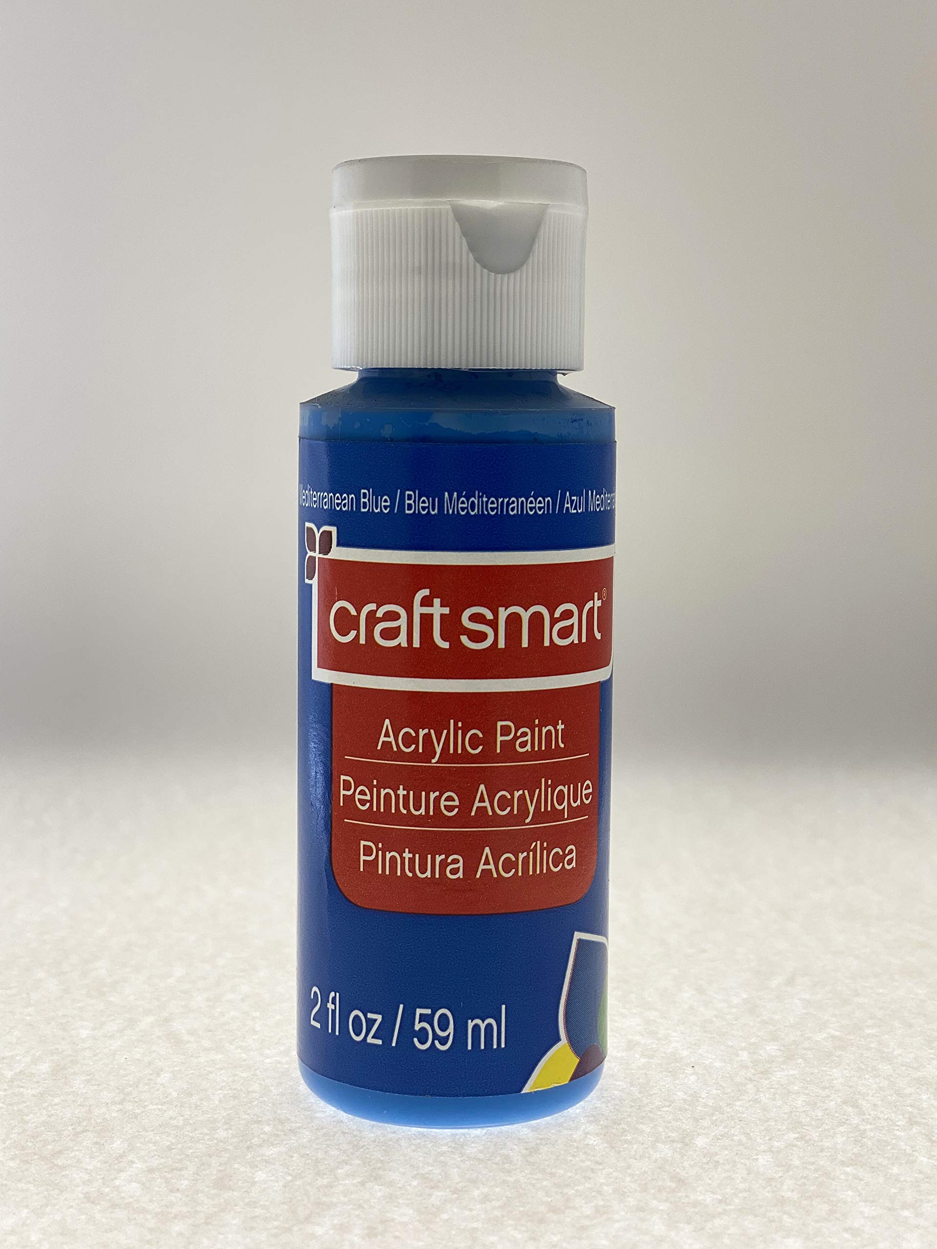 Craft Smart Acrylic Paint 2 Fl.oz. 1 Bottle 50 + Colors (Mediterranean Blue)