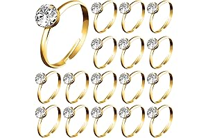 Whaline 72-Piece Bridal Shower Diamond Show Rings