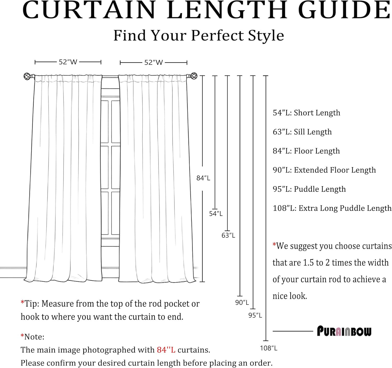 Pink Ombre Sheer Curtains 84 Inch Length for Living Room Bedroom Decor, Gradient Crinkle Semi Sheer Curtain Panels for Girls Room Chiffon Light Filtering Window Drapes for Garden, Rod Pocket, 52"W