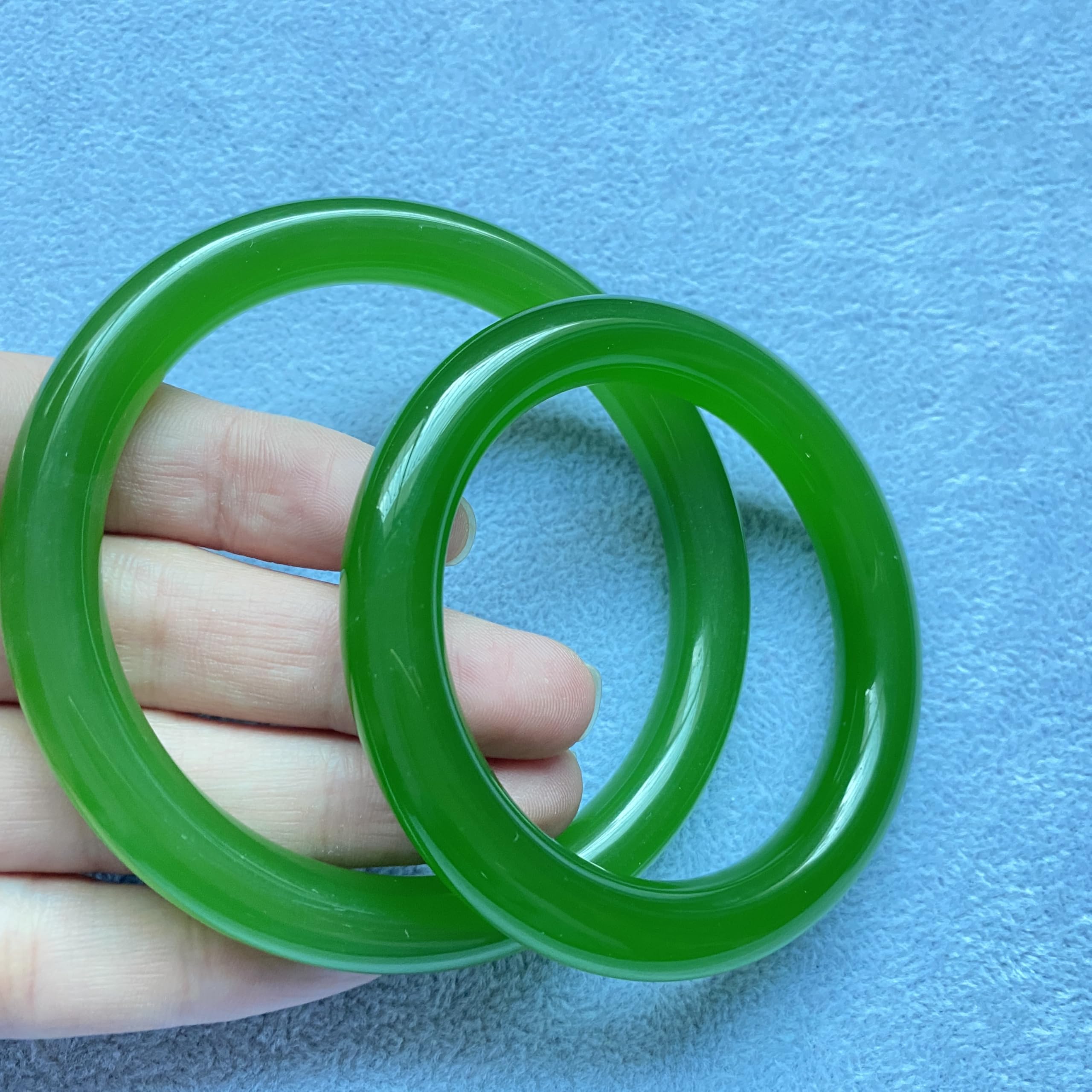 Brazalete de Jade Estrecho a la para Mujer, Riqueza China, Buena Suerte, Brazalete de Piedra de Jade Verde auténtico Vintage para Boda y cumpleaños
