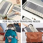 U+U 5 Set Packing Cubes for Travel Essentials Ultralight Luggage Packing Organizers with Laundry Bag and Shoe Bag for Vacation, Business Trip and Camping (Polka Dot, 5 Set)