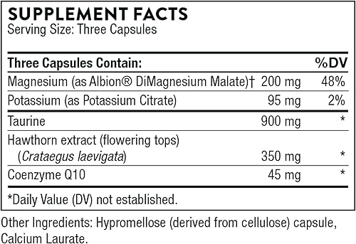Miniatura 2 de Thorne Heart Health Complex - con CoQ10 y espino - Suplemento de coenzima Q10 con minerales aminoácidos y botánicos - 90 cápsulas