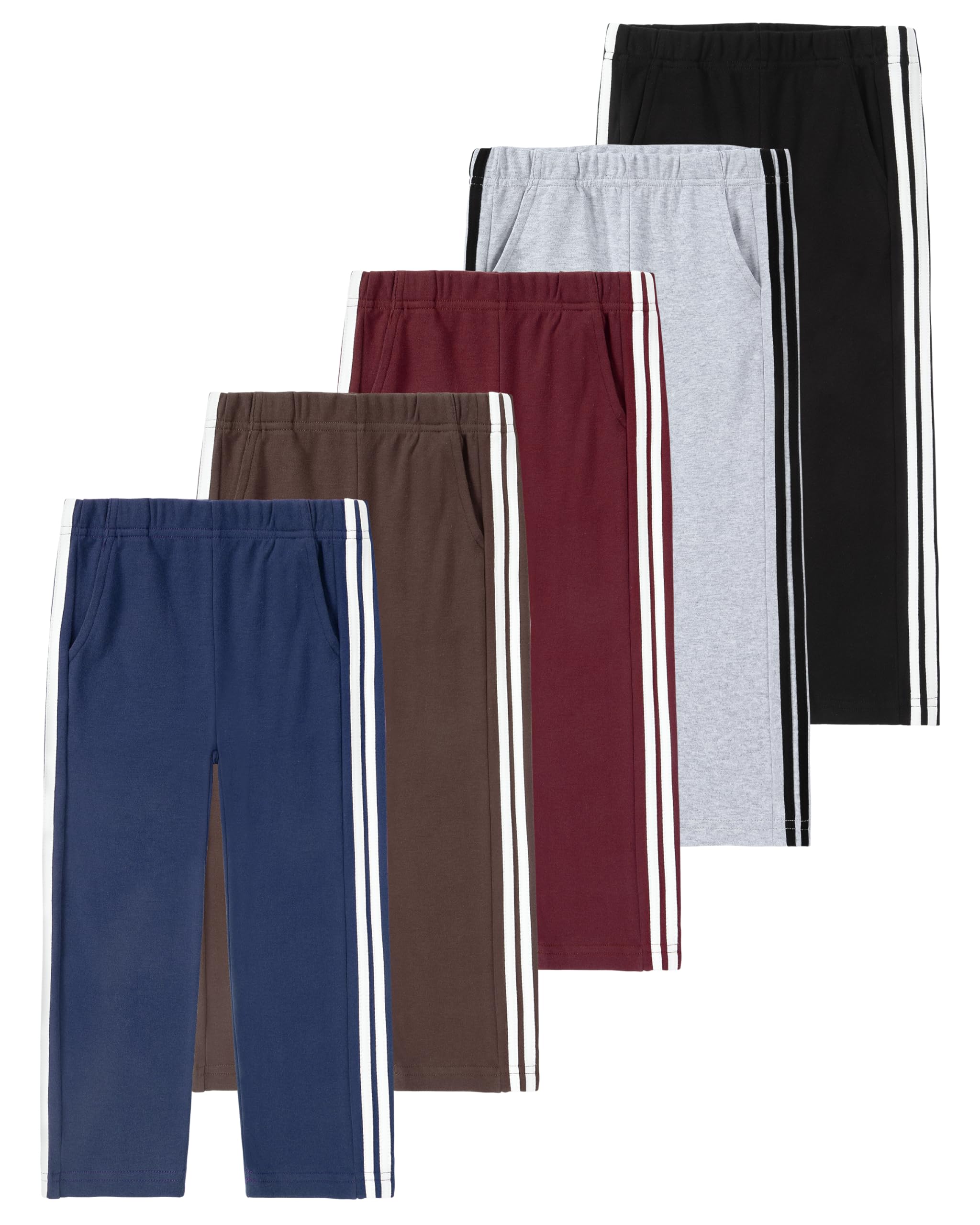 GFQLONG 5-Pack Toddler Straight-Leg Cotton Pants