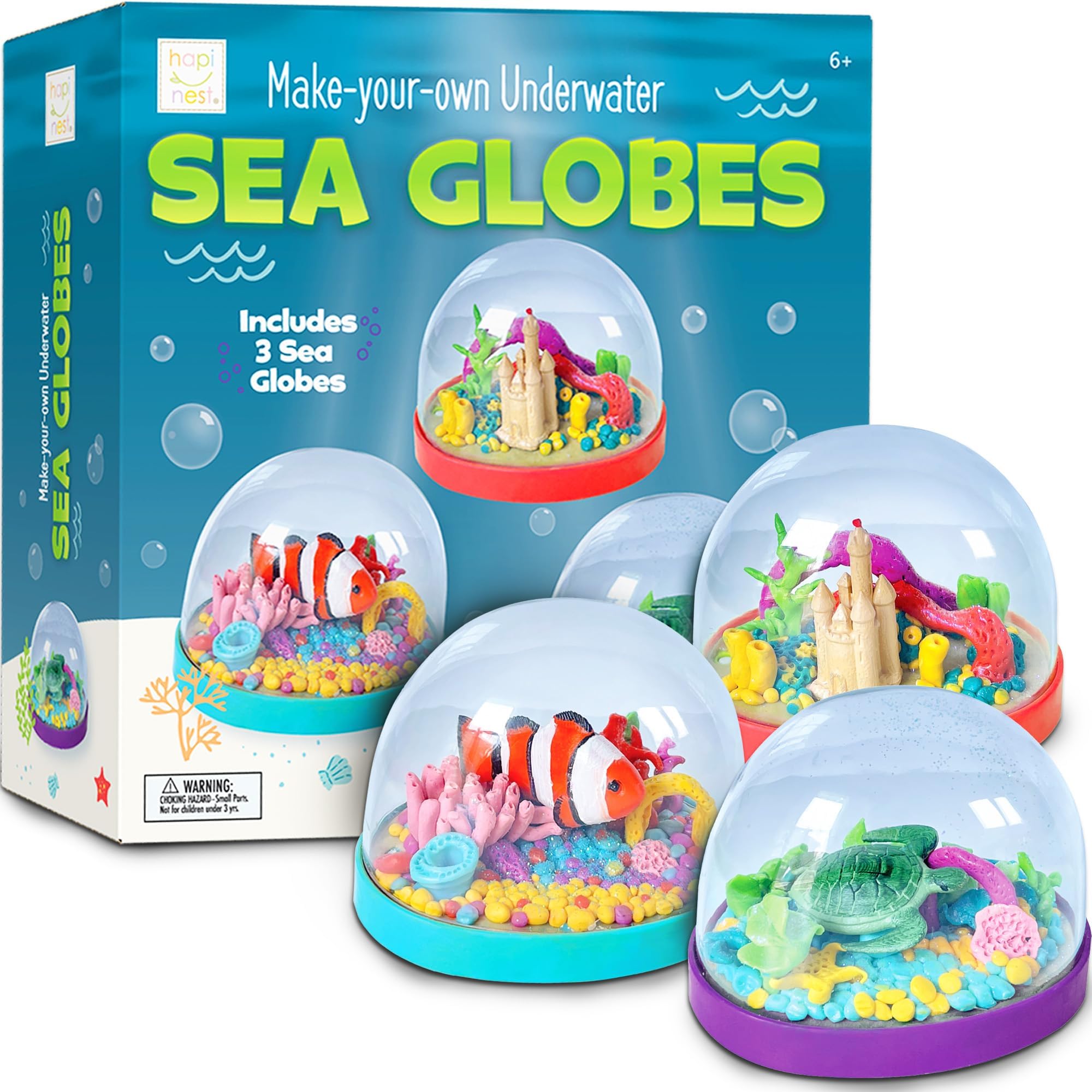 HapinestMake Your Own Underwater Snow Globe Arts and Crafts Kit for Kids Boys and Girls Ages 6 Years and Up