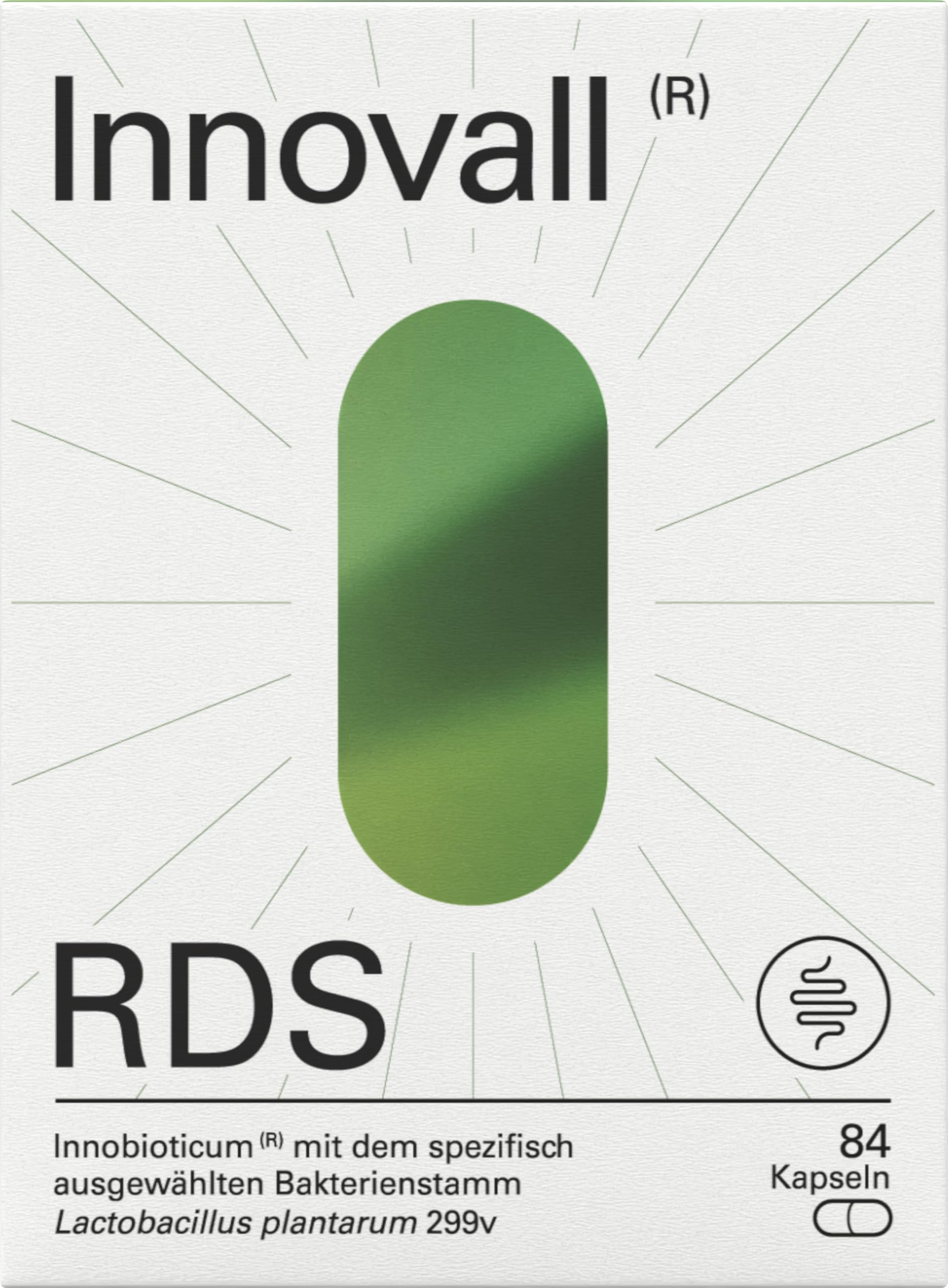 Innovall Probiotische Kapseln Innovall RDS – Lactobacillus plantarum 299v, 10 Mrd Keime pro Kapsel