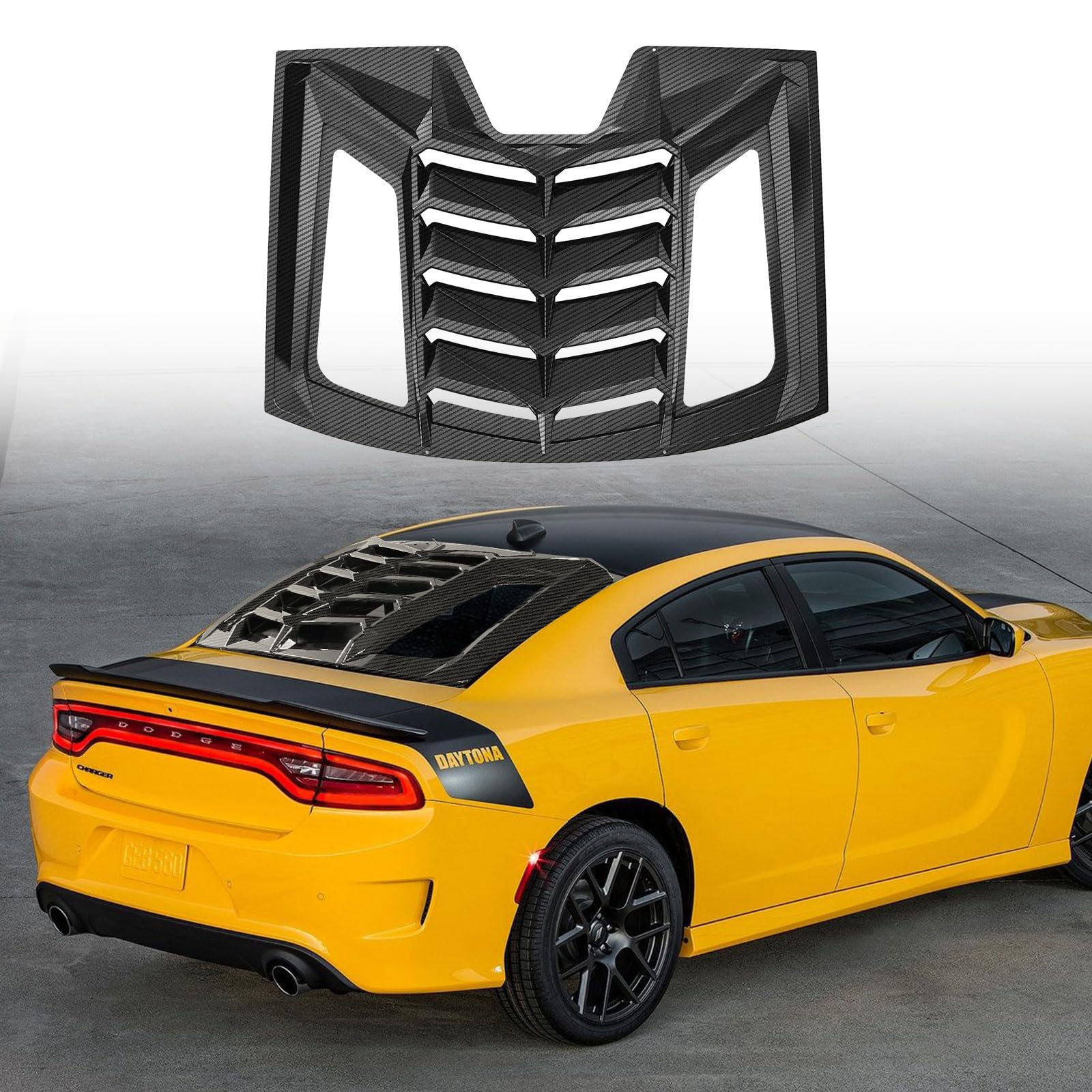 Rear+Side Window Louver for Dodge Charger 2011-2023 SXT GT R/T Scat