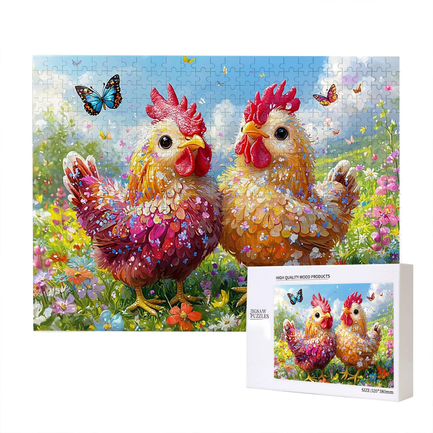 Wiesen Puzzle 4000 Teile, 3D Puzzle Erwachsene, EIN Herausforderndes Rätsel, Puzzlespiele für Die Ganze Familie, Geschenke für Männer, Frauen, Weihnachtspuzzle Home Dekoration Thema: Wiesen fr0-1048