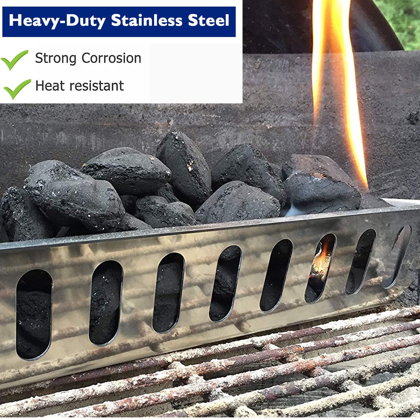 2er Pack Char-Basket Holzkohlekörbe für Weber 7403, Verzinkte Platte Kohlekorb Holzkohlegrills für One Touch, Master Touch und alle Anderen von 47, 57 und 67cm Kugelgrills