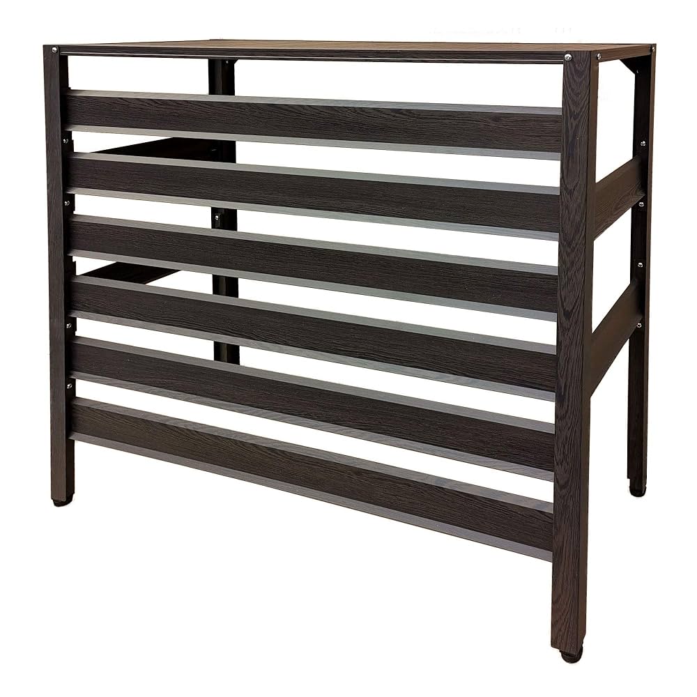 ALMAX エアコン室外機カバ-930×380×860mmアルミ製KB-93-D Amazon | ALMAX アルマックス エアコン室外機カバー（木目調