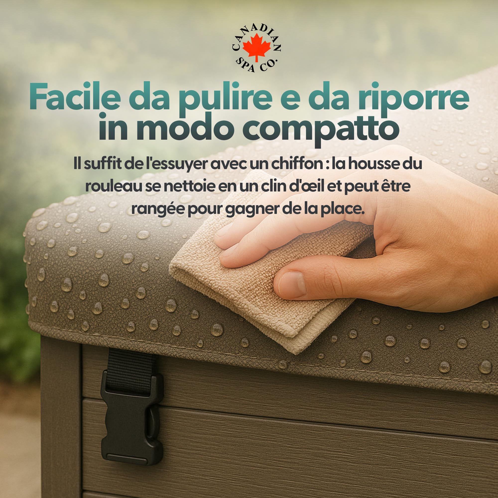 CANADIAN SPA CO. Roll Couverture de Spa de nage, Taille : 13 ft, Couverture Isolante pour Spa de nage CANADIAN SPA Co. St. Lawrence, en Tissu Polyester Oxford, résistant à l'hiver et aux intempéries