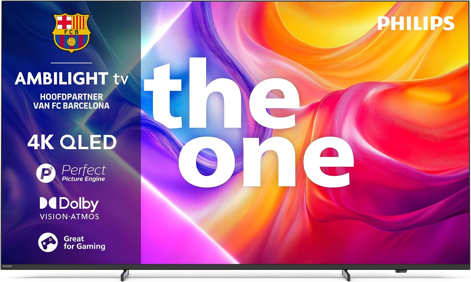 Philips Ambilight 'The One' 75PUS9010 QLED 4K Smart TV - Display 75’’ con processore P5 Perfect Picture Ultra HD, Titan OS, Dolby Vision e Dolby Atmos Sound