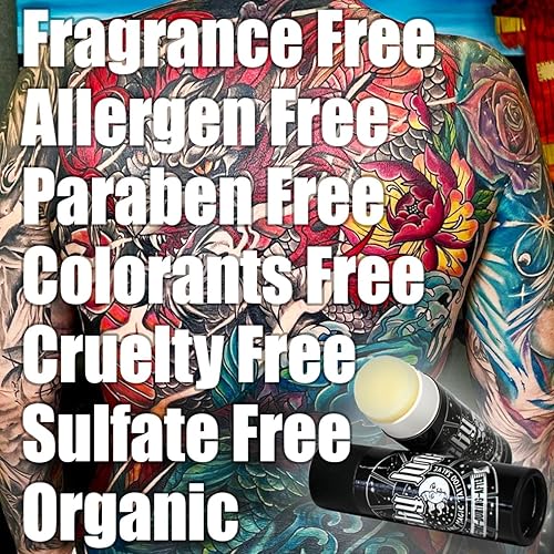 Miniatura 6 de LuckyLuna Tubo orgánico de cuidado posterior del tatuaje, hidratante de tatuaje para la longevidad del color, orgánico totalmente natural, loción de