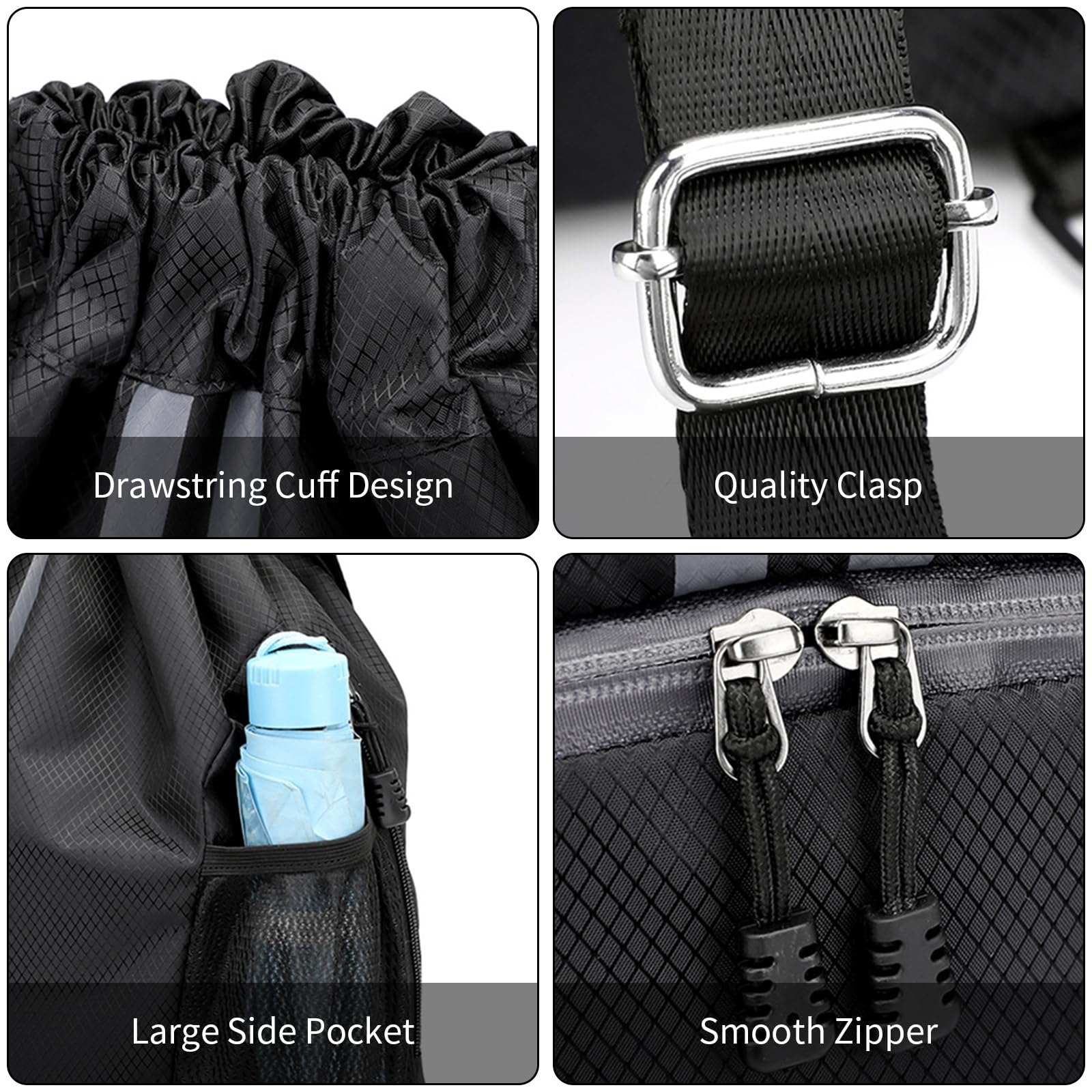 Suchoow Drawstring Backpack, Drawstring Gym Bag, Waterproof Sports Gym Bag - Image 3