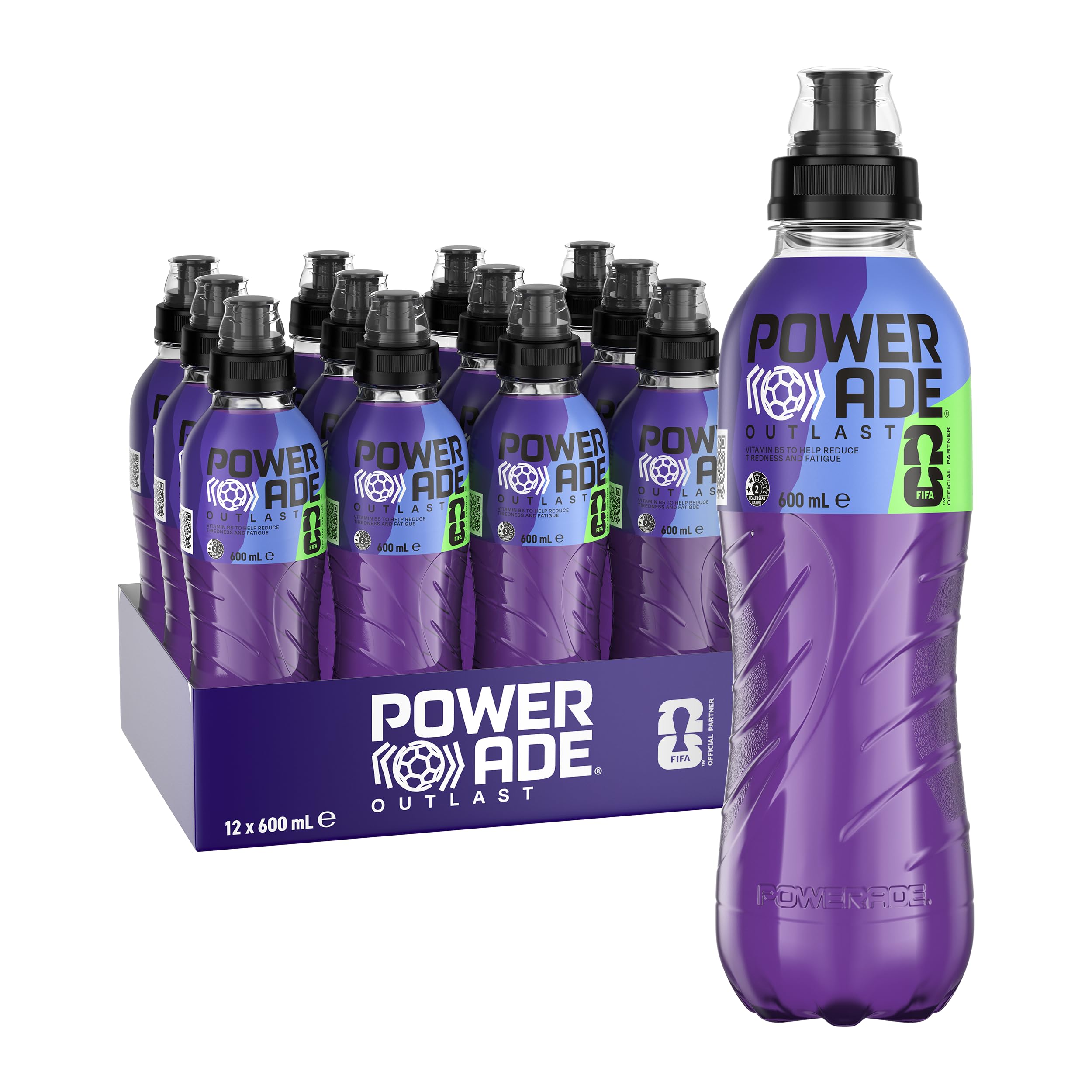 Powerade Outlast Sports Drink Bottle 12 x 600mL