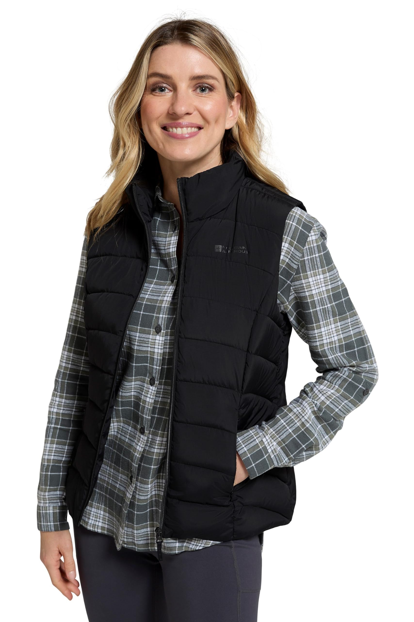 Mountain Warehouse Opal Doudoune pour Femme - Veste matelassée légère, sans Manche, Hydrofuge, résistante Eau et Pluie - randonnée, Printemps été