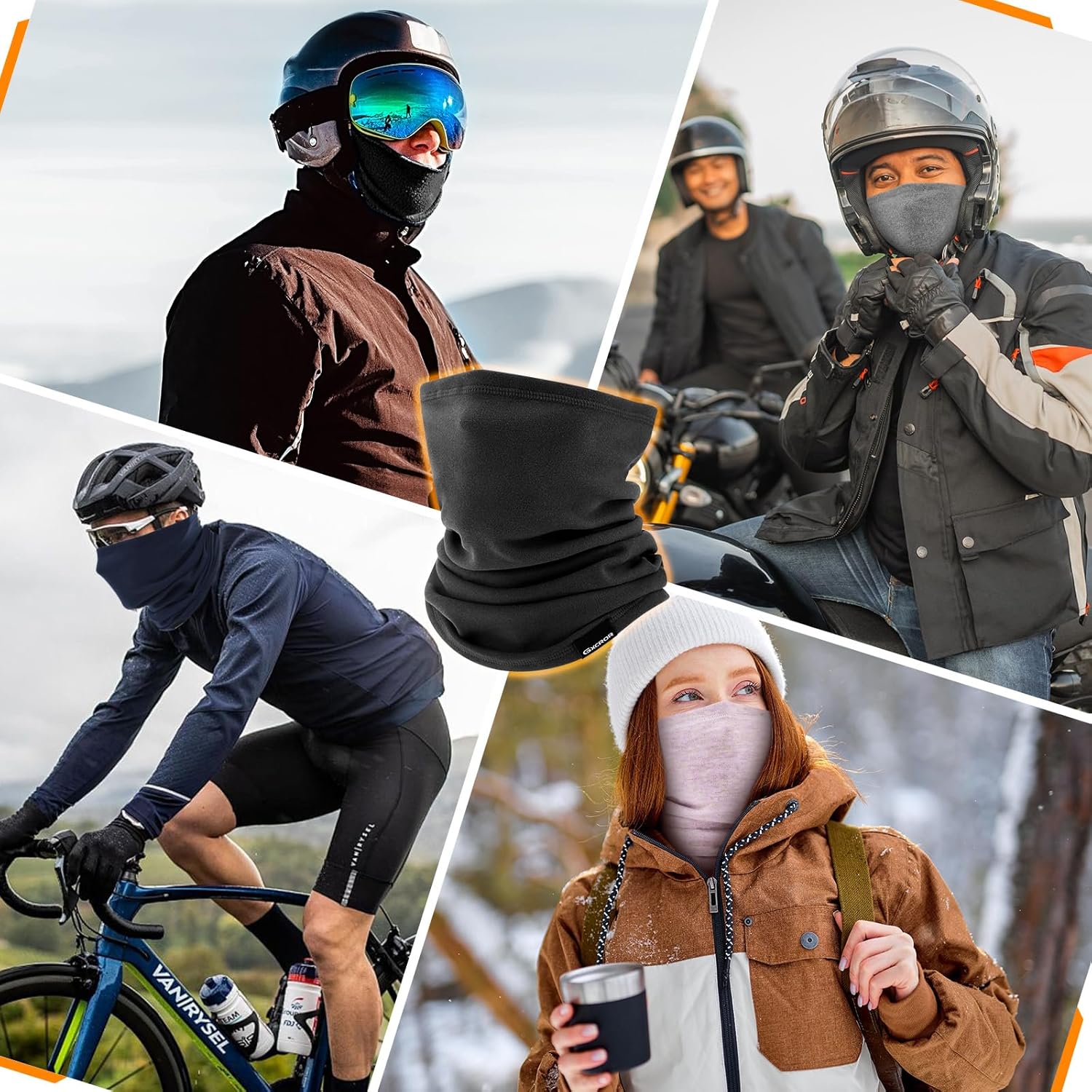 GXCROR Neck Warmer Winter Face Mask Fleece Neck Gaiter Ski Face Cover Cold Weather Scarf for Men & Women - Image 7
