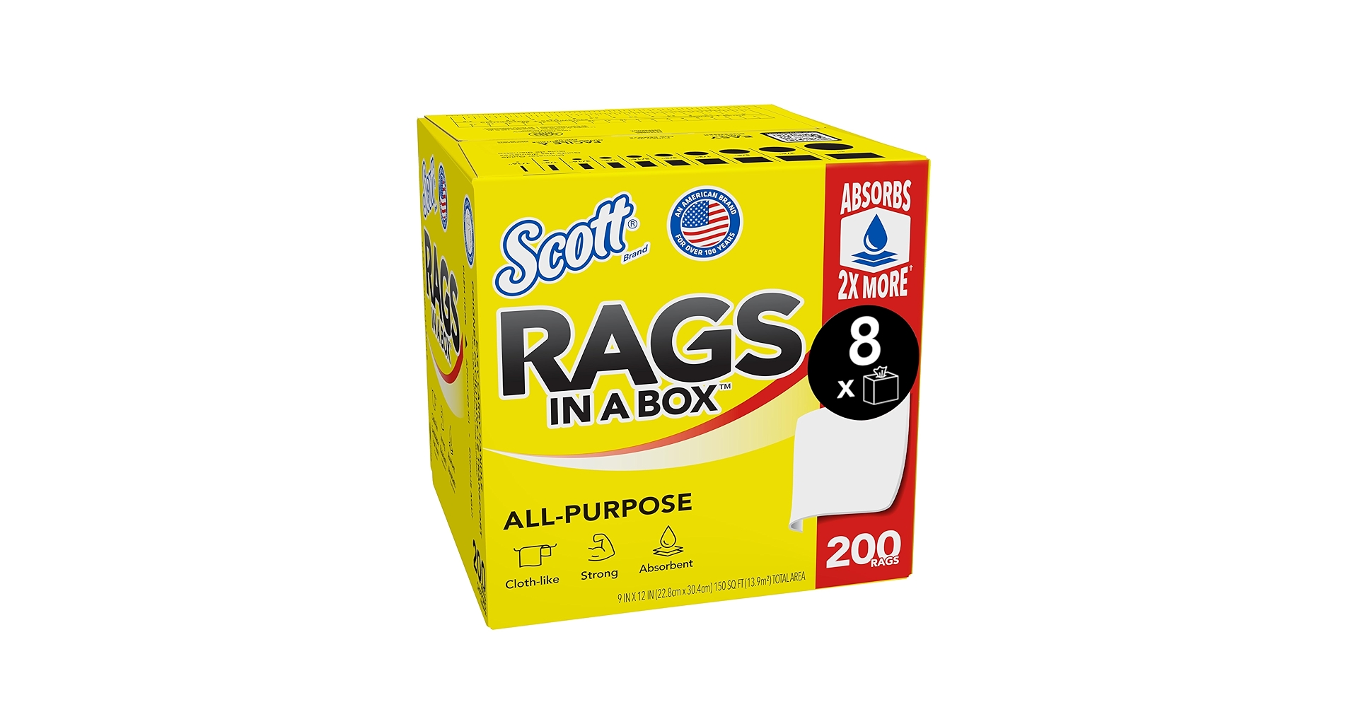 Amazon.com: Scott Shop Original Rags In A Box (75260), All