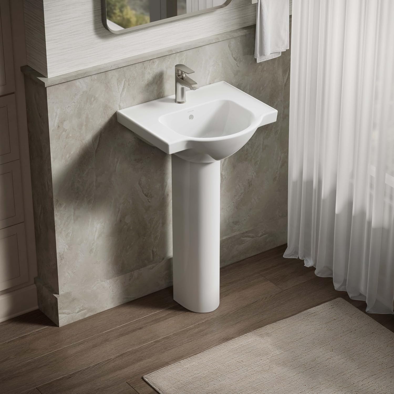Kohler 5246-0 Veer Pedestal, White