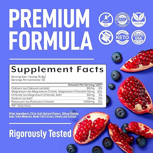 Miniatura 9 de KEPPI - Polvo de electrolitos Keto 50 porciones sin azúcar ni carbohidratos - Suplemento electrolítico de hidratación avanzada de limonada de