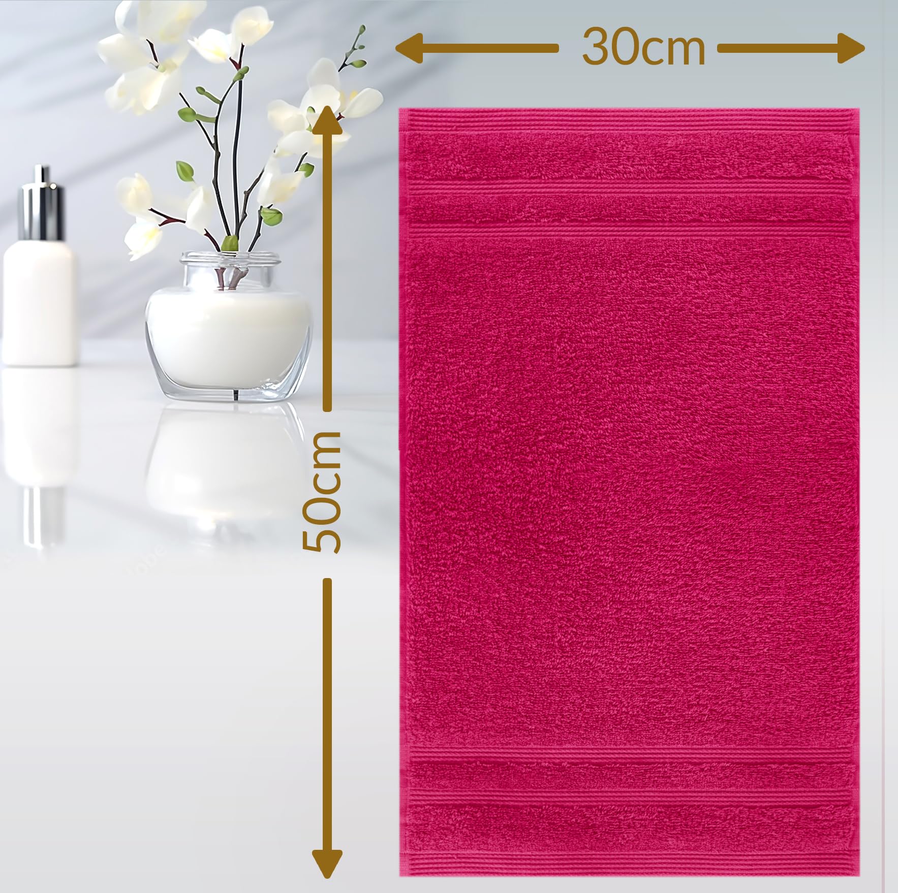 Set Di 10 Asciugamani In Spugna, 30 X 50 Cm, 100% Cotone, 10 - Foto 7