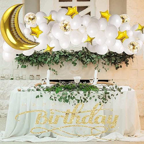 Miniatura 5 de Guirnalda de arco de globos de luna dorada RAMADAN KAREEN Eid Mubarak Decoración de habitación de los niños, decoración de baby shower, suministros