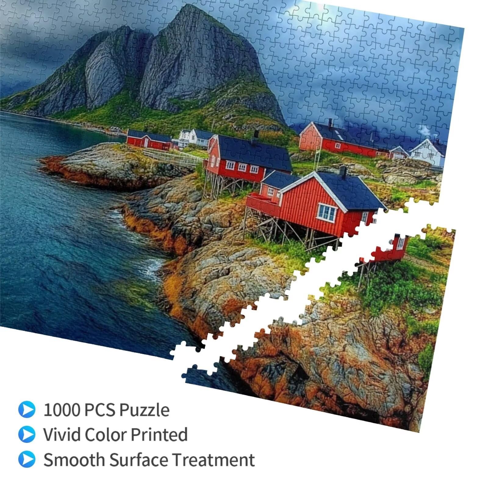 Puzzle 2000 Teile, Puzzle Erwachsene, Holzpuzzle Meer Impossible Jigsaw, Clevere Rätsel, HD Farbe Jigsaw mit Geschenkbox Verpackung for Aesthetic Room Decor, Geschenke für Frauen Berg 100x70cm p-1815
