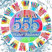 Wasserbomben Selbstschließend, 555 Stück Wasserbomben Set 60 Sekunden Schnellfüller, Wasser Luftballons Bunt Wasserballons, Gemischt Wasserschlacht Luftballons für Kinder Sommer Party Wasserspiele
