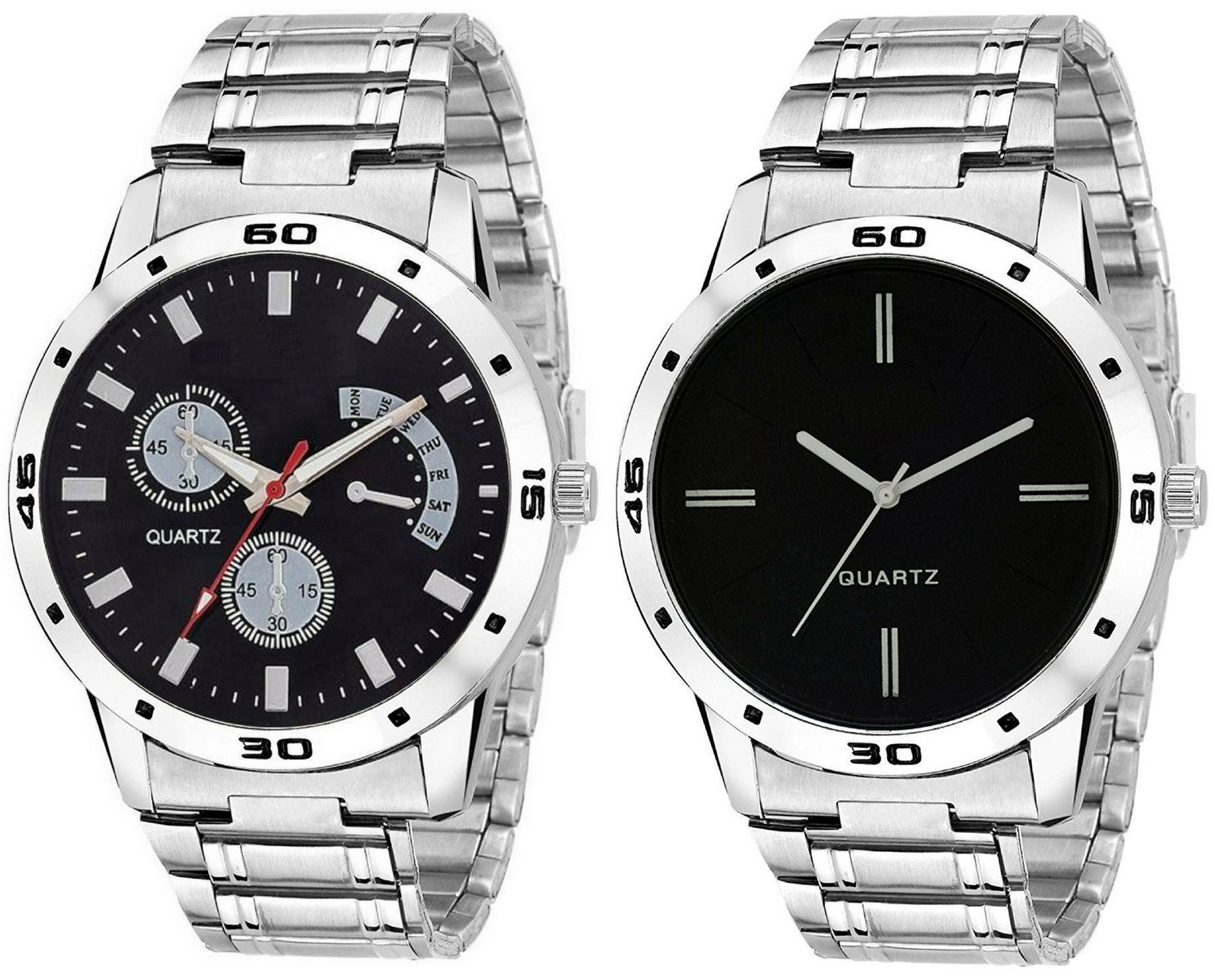 ON TIME OCTUS Combo of 2 Multi Color Dial Analog Metal Strap Watch for Boys and Mens 302-320 (B07F152Y25) Amazon Price History, Amazon Price Tracker