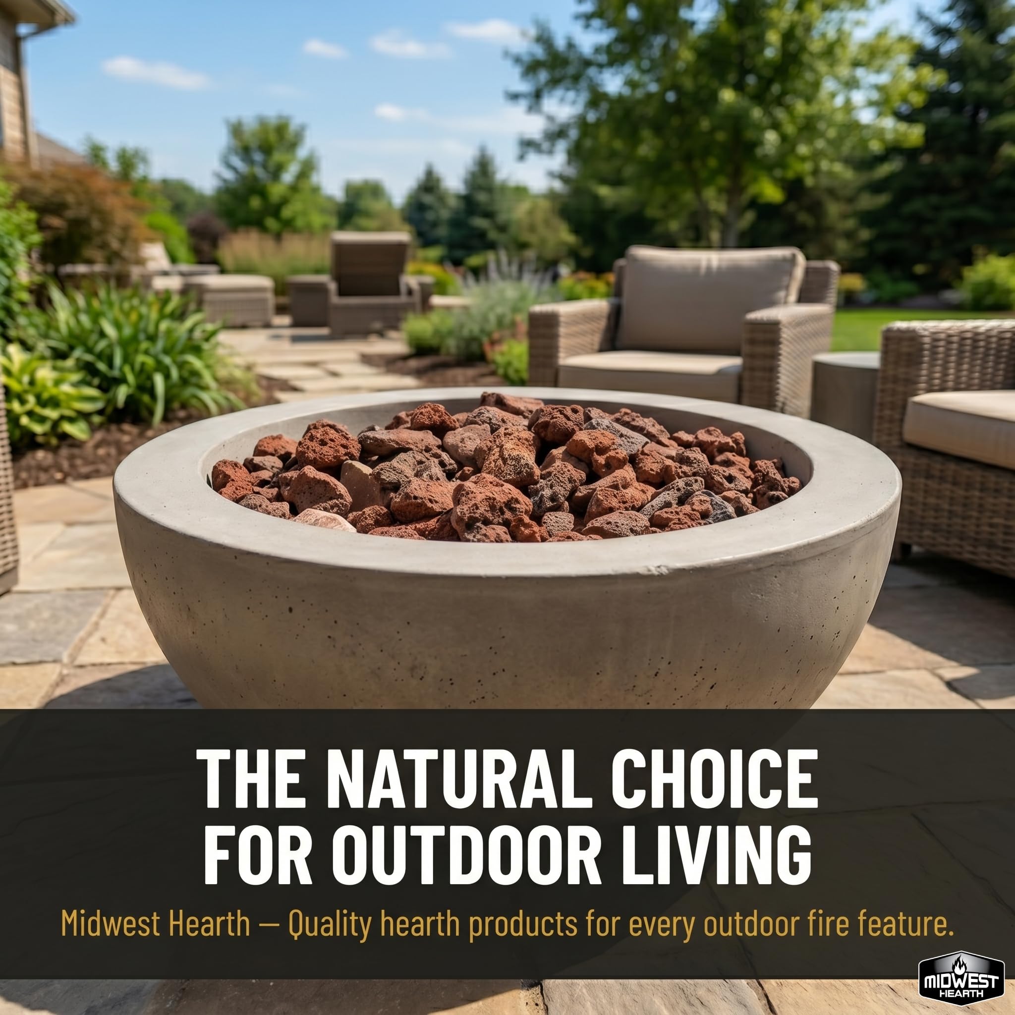Amazon.com: Midwest Hearth Red Lava Rocks for Fire Pit, 1/2