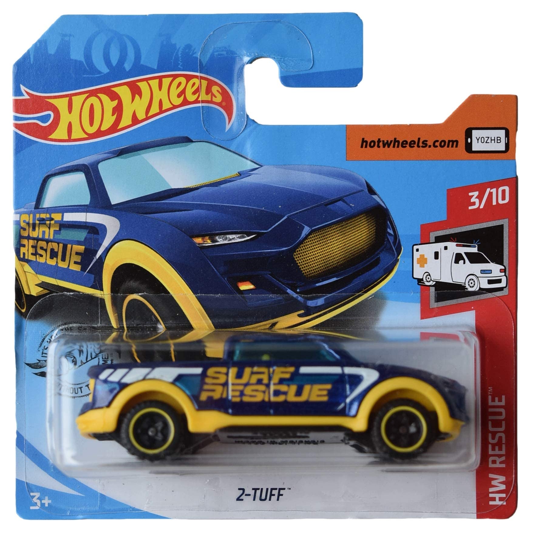 Hot Wheels2 Tuff - Blue 3/10 Short Card