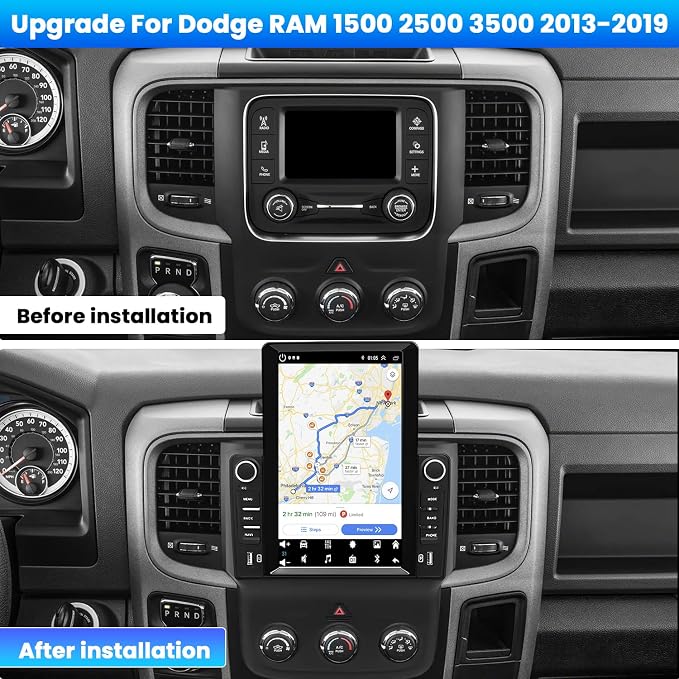 Radio Car Stereo Upgrade 9.7" para Dodge Ram 2013-2019 miniatura 2