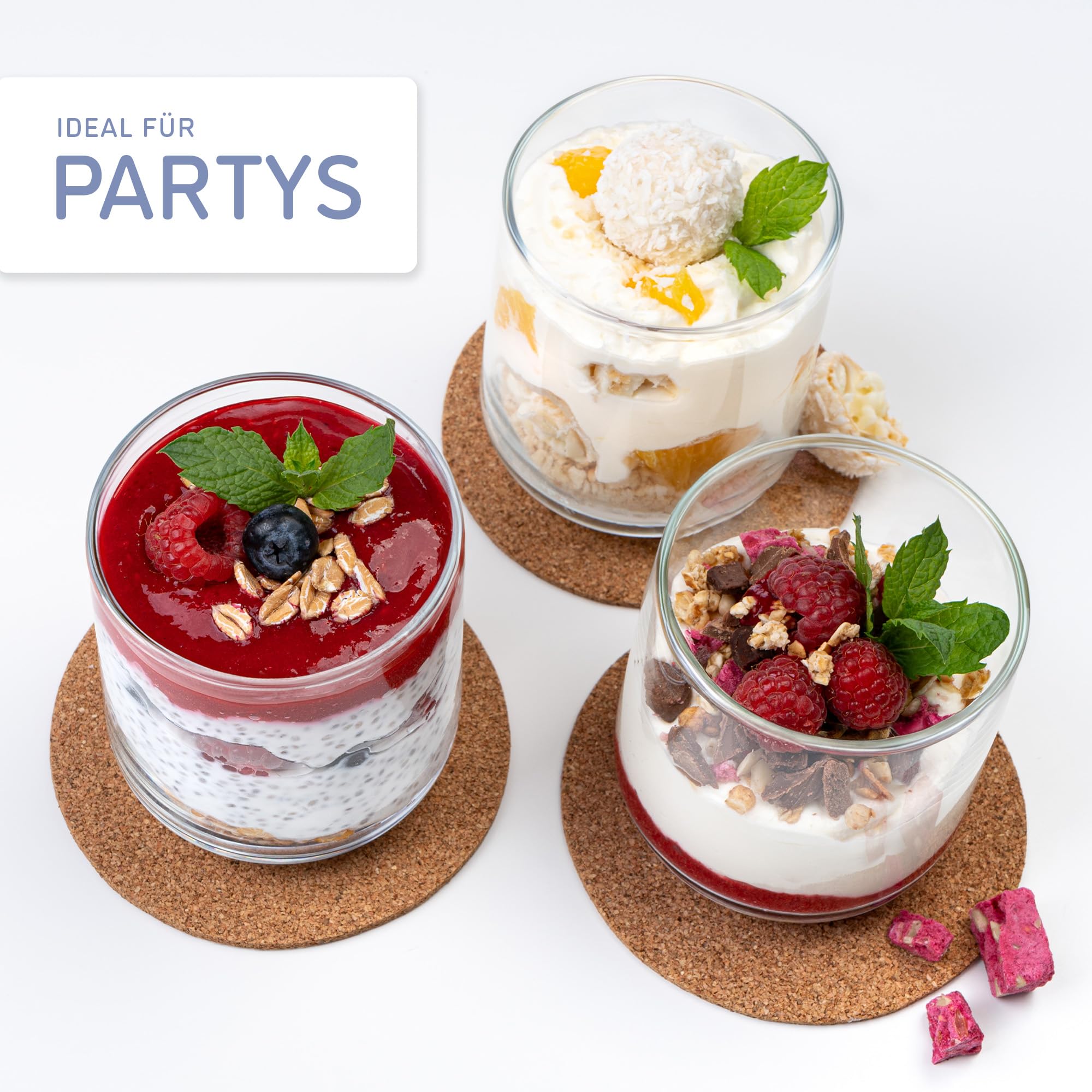 Goaste Set van 8 bananen splitkommen, 8 oz ijsgerechten, transparante bananensplitboten, transparante glazen serveerborden voor fruit, yoghurt, ijs, brownies, snacks, salade, druiven
