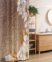 Vista 47 de Ambesonne - Colección de decoración, cortina para regadera de baño de poliéster