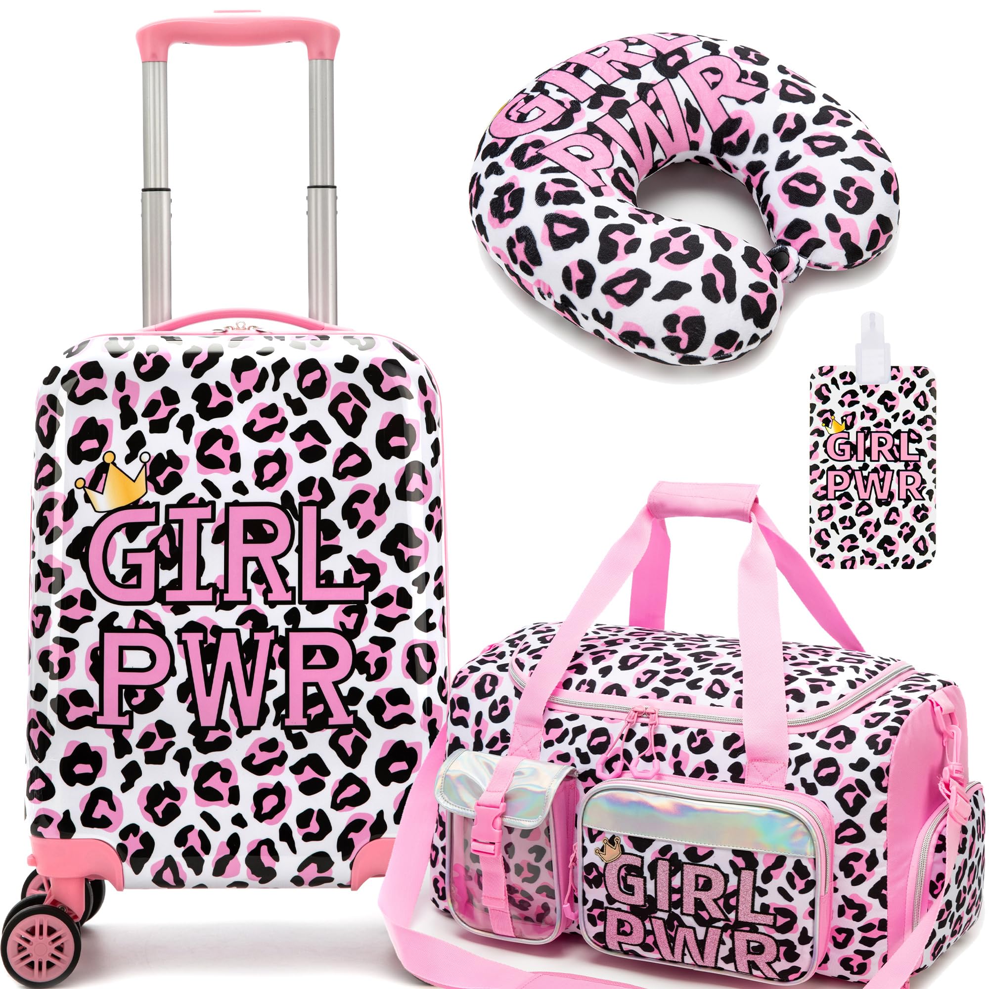 HTgroce Valigia Bagaglio a Mano, Trolley Bambino Borsone da Viaggio con Borsa Piscina Bambina, Bagaglio per bambini