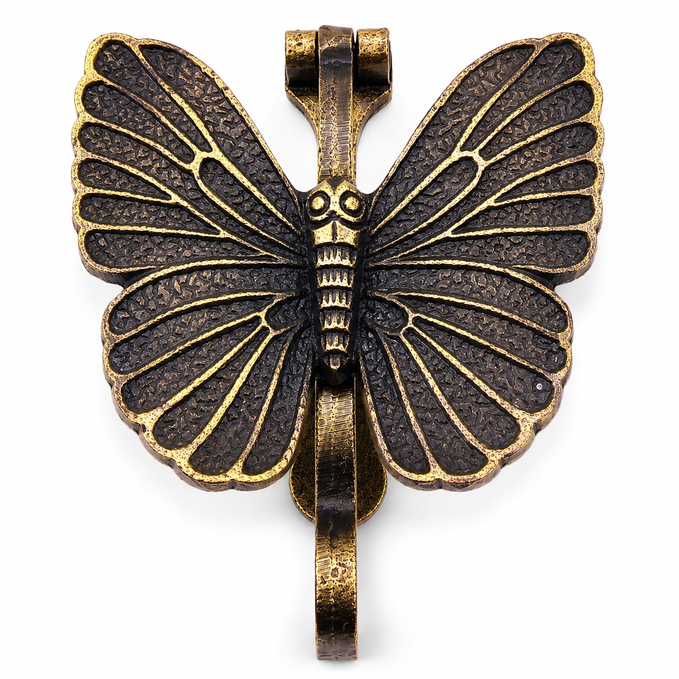 5MOONSUN5's Butterfly Door Knocker Door Knocker for Front Door | Antique Finish Solid Cast Iron Door Knockers with Strike Plate