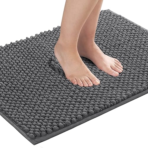 Miniatura 6 de Turquoize Juego de 3 alfombras de baño antideslizantes extra absorbentes de felpilla lanuda para suelo de baño con alfombras de inodoro para bañera,