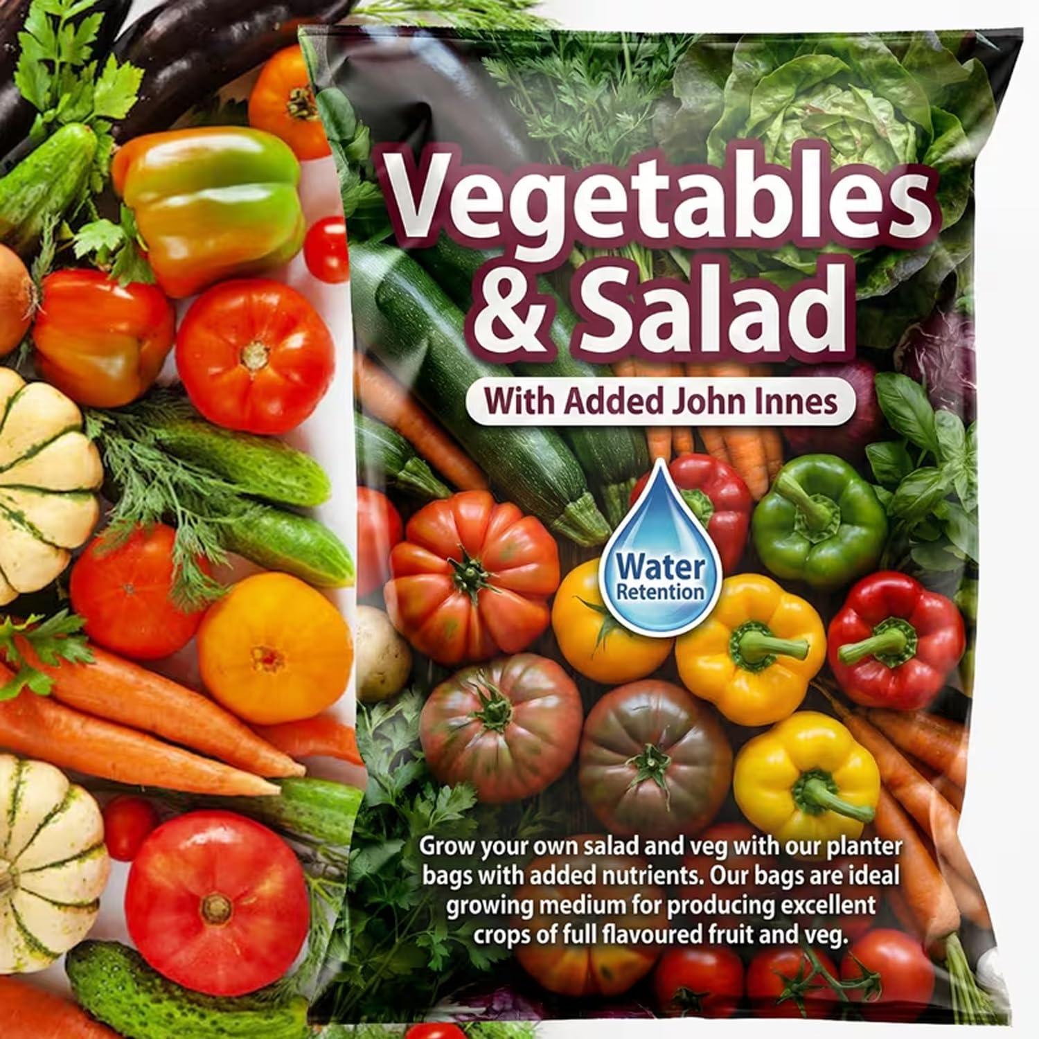 50 Litres Great Home Growing Salad & Vegetables Grower Bags With Balanced Nutrients & Water Retention (50 Litres)