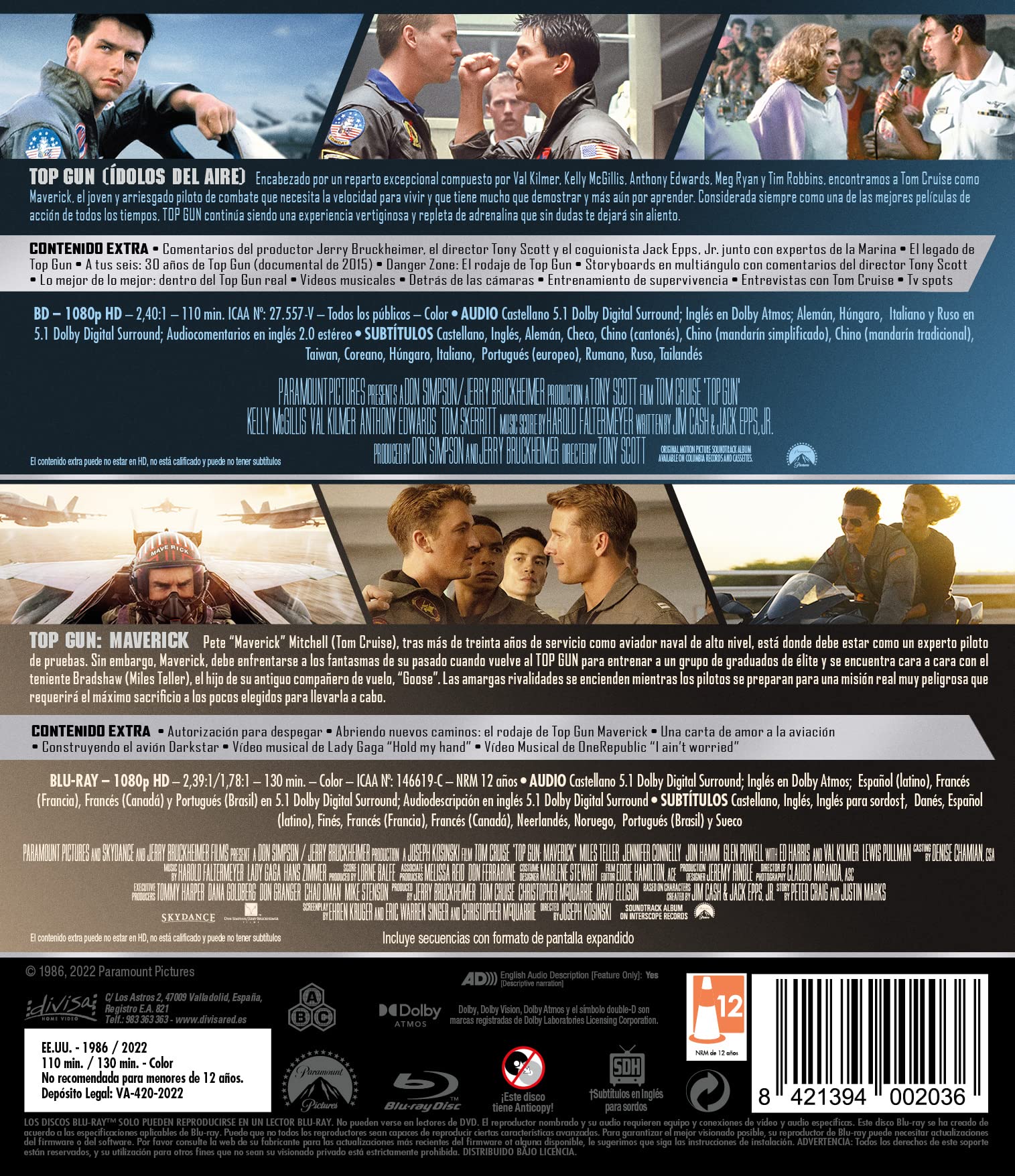 Top Gun Pack: Top Gun + Top Gun: Maverick (Blu-ray)