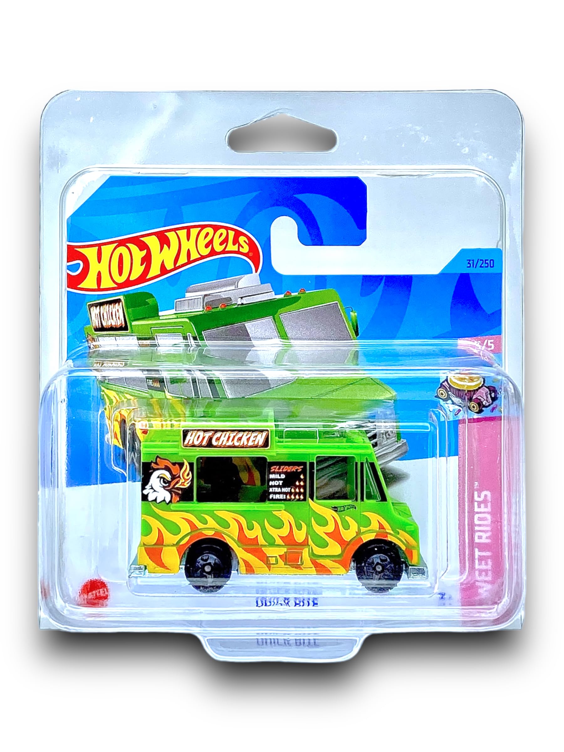 Hot Wheels Quick Bite (Green) 3/5 Sweet Rides - 2023-31/250 (Short Card) - COMES IN A KLAS CAR KEEPER PROTECTIVE COLLECTORS CASE - HKJ92