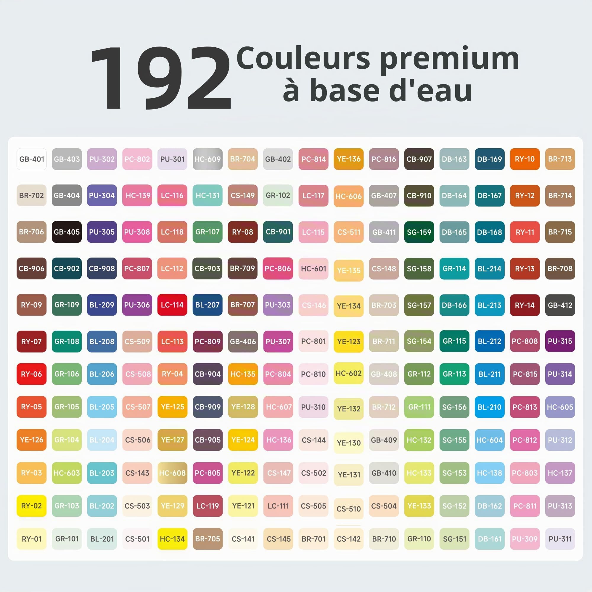 languo Lot de 192 marqueurs de peinture acrylique à pointe pinceau souple avec sac de marqueur, stylos de peinture acrylique pour tissu, bois, pierre, toile, verre, œuf, peinture sur roche, loisirs