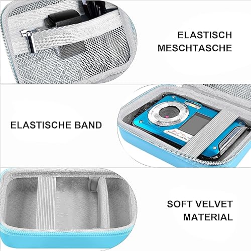 Miniatura 4 de Leayjeen Funda para cámara subacuática compatible con YISENCEHICSHON Cámara digital impermeable Cámara subacuática Full HD 2.7K 48 MP Grabadora de