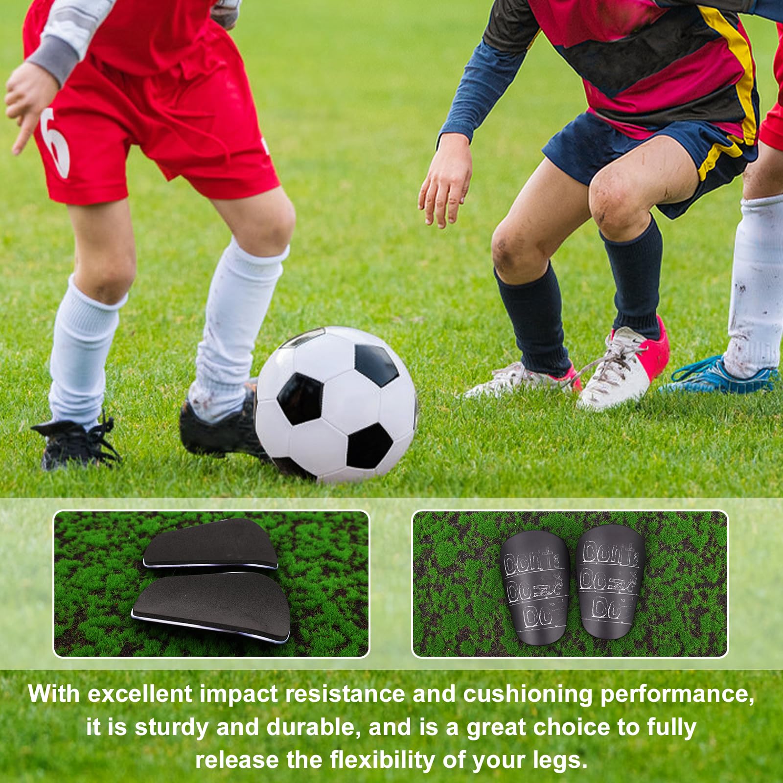 Mini Protège-Tibias,10x6cm Protege Tibia Foot,Protège Tibias Soccer,Protège Tibias De Football,Durables Et Antidérapants,pour Hommes,Femmes (Noir