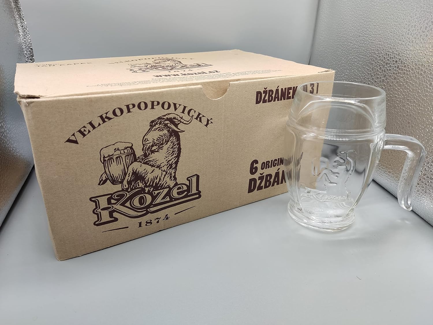 0.3 Litre Horned Handle Glass Beer Mug Glassware Humpen Seidel Glasses Czech Republic Jug Set of 6